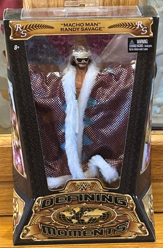 * Macho Man Randy Savage WWE Mattel Defining Moments Elite Action Figure (Sealed, Never Opened)
