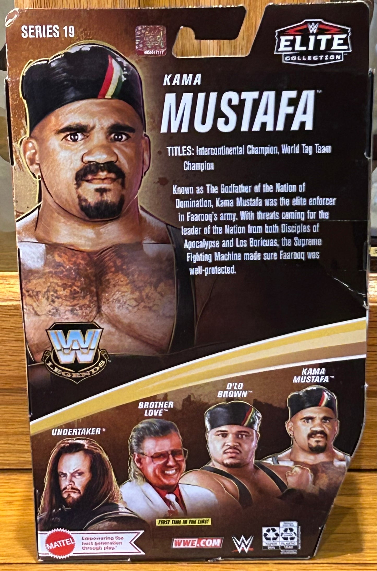 *  Kama Mustafa WWE Mattel Legends Series 19 Elite Action Figure (Sealed, Never Opened)