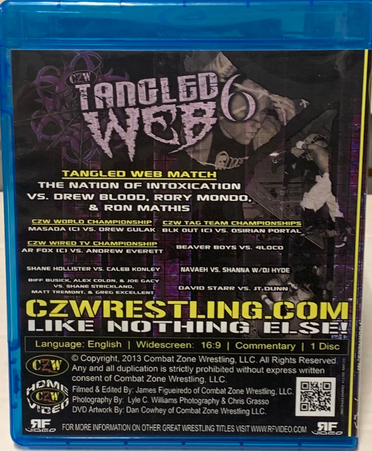 CZW Blue-Ray “Tangled Web 6” 8/10/2013 (Masada, Drew Gulak, BLK OUT)