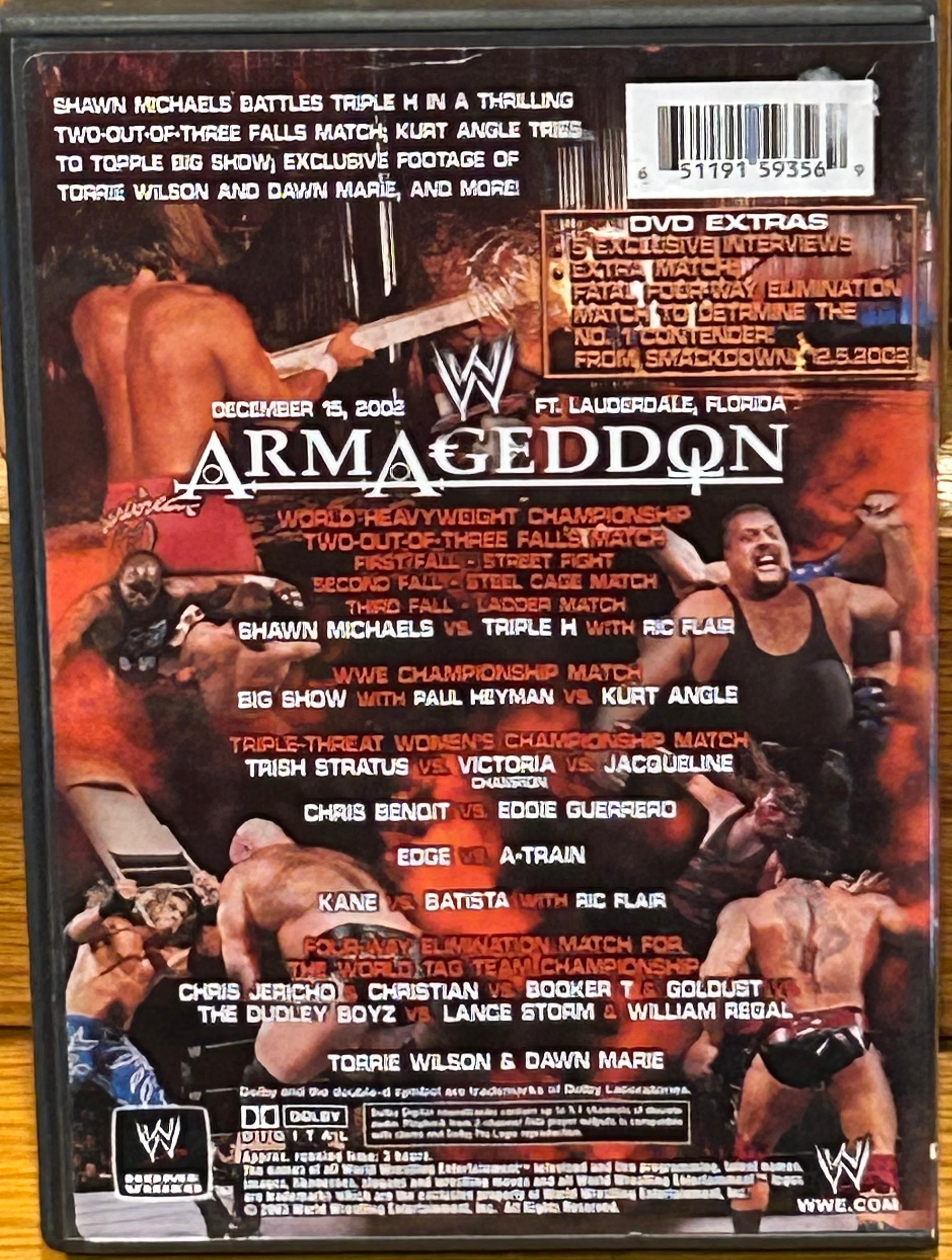 WWE Armageddon 2003 DVD (Hard To Find) Shawn Michaels, Triple H