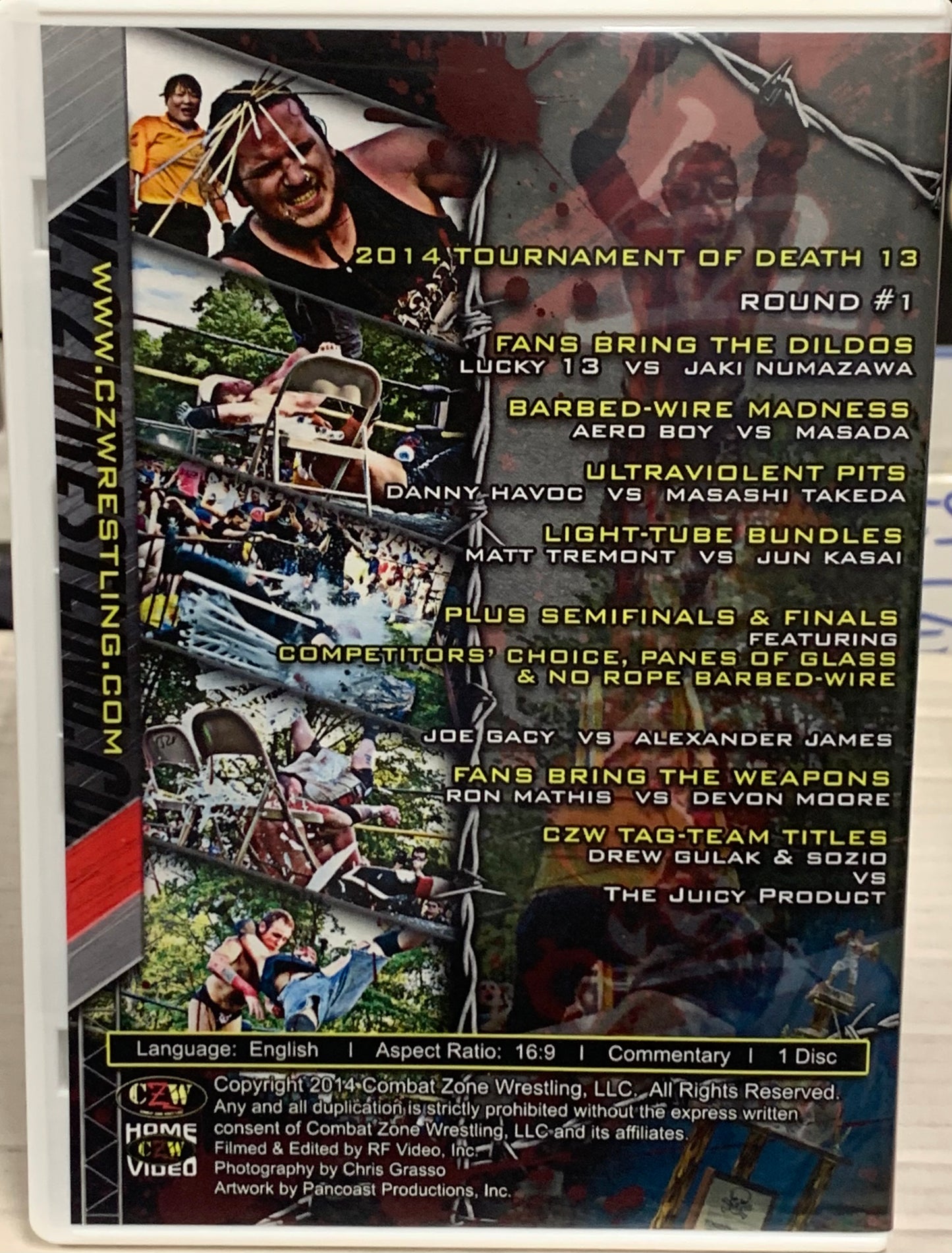 CZW DVD “Tournament of Death 13” June 14th, 2014 (Masada, Tremont, Jun Kasai, Joe Gacy)
