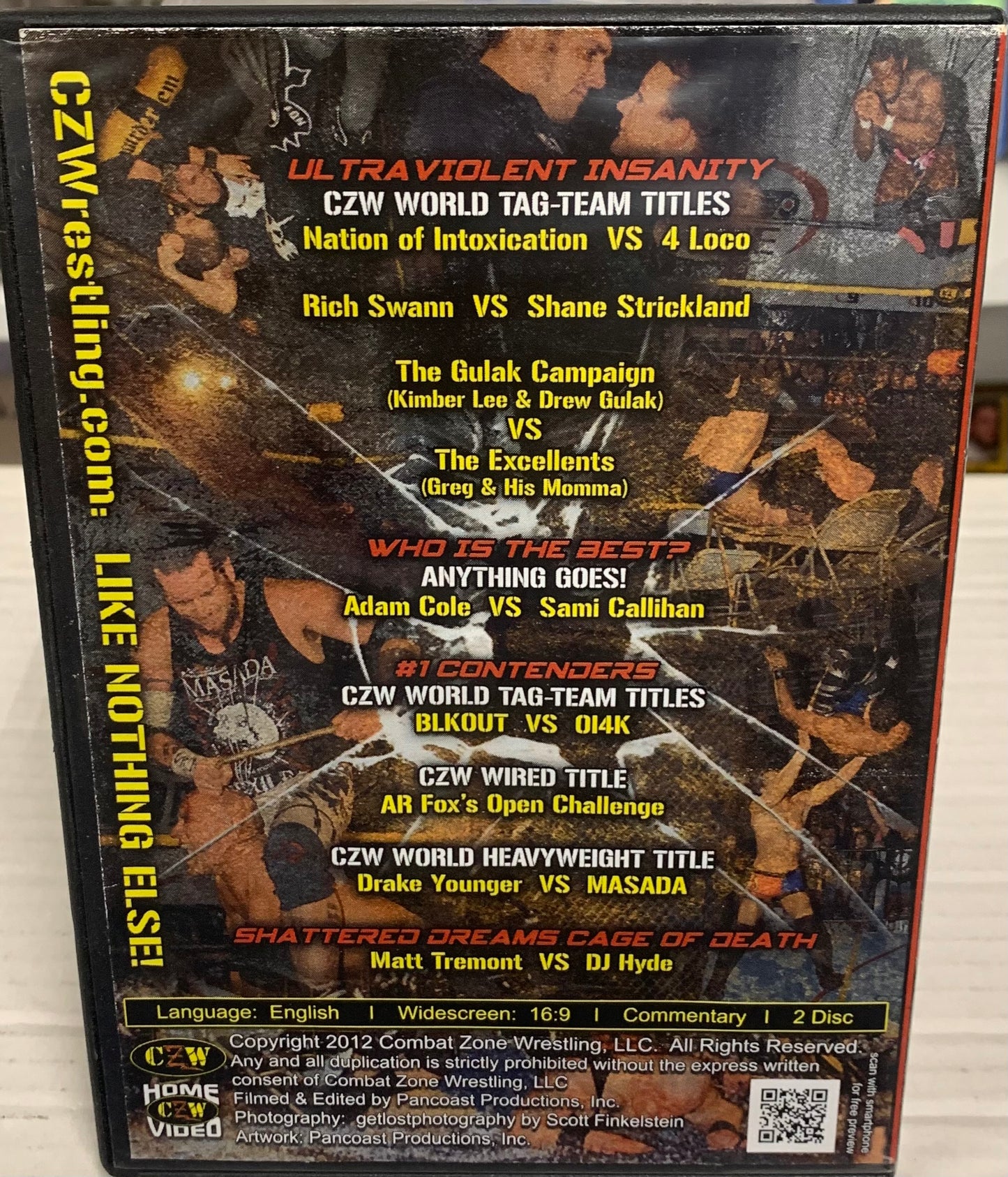 CZW DVD “Cage of Death 14” (Shane Strickland, Rich Swann, Gulak, Kimber Lee)