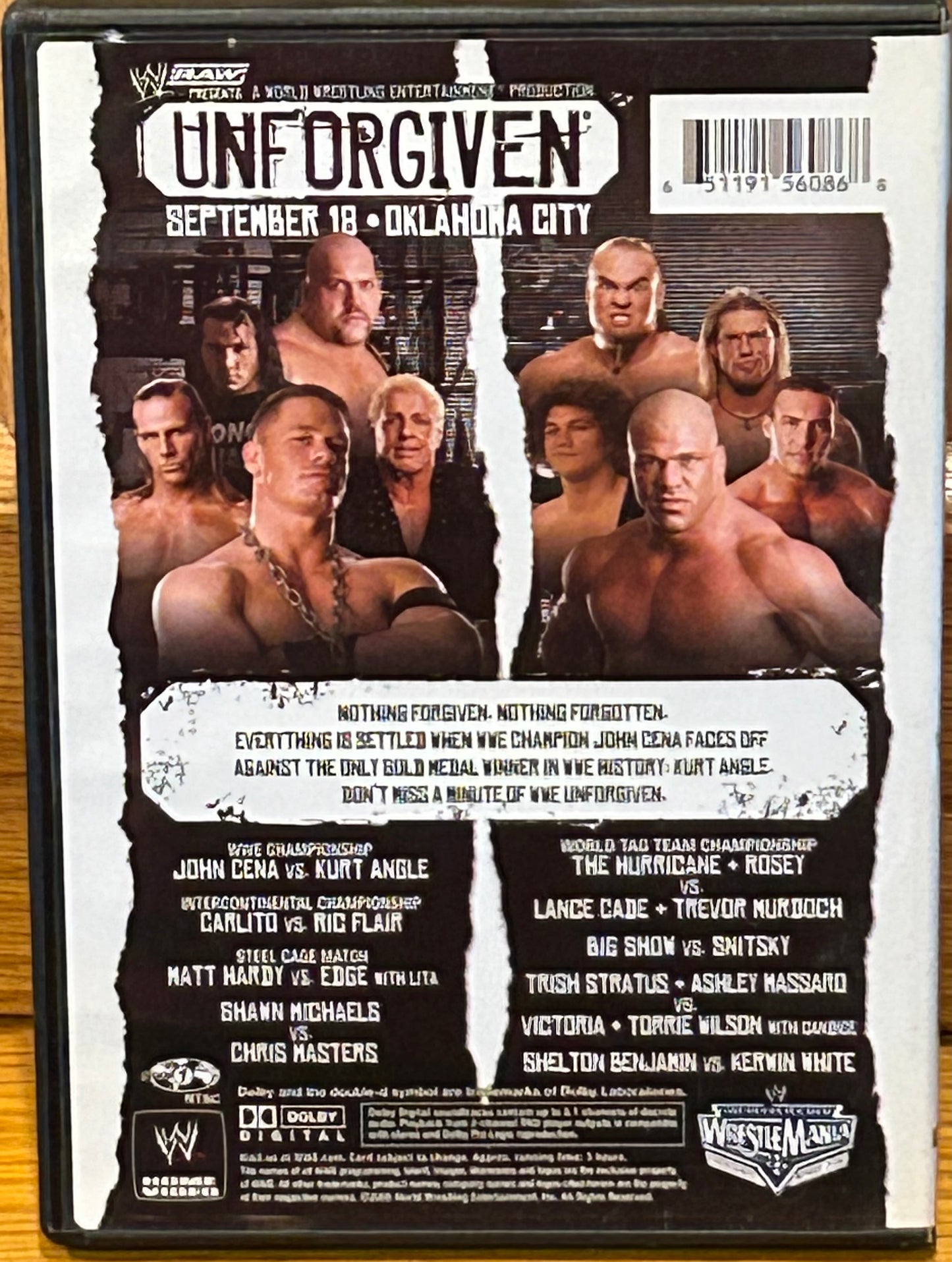 * WWE Unforgiven 2005 DVD (Cena, Angle, Flair, HBK & so much more)