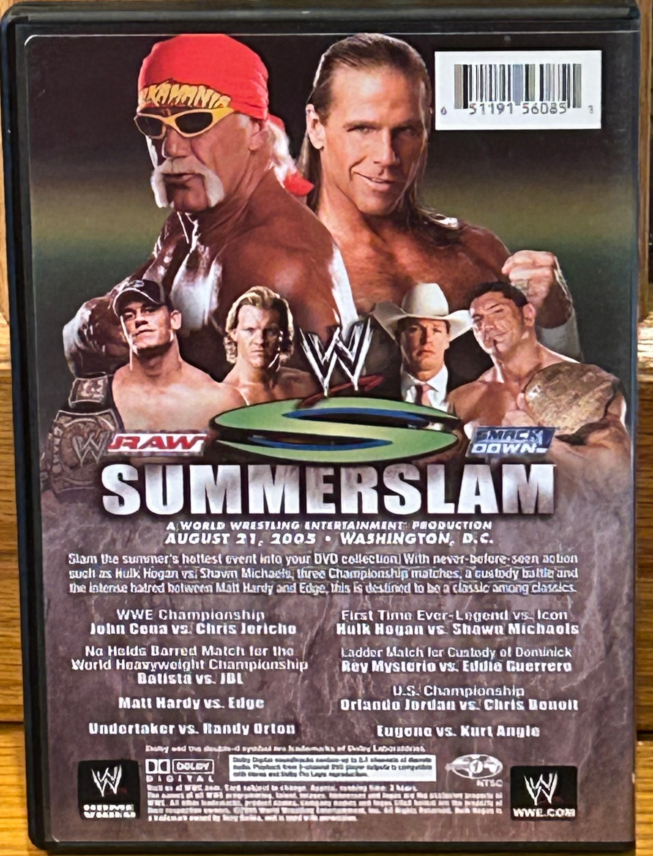WWE Summer Slam 2005 DVD (Hulk Hogan vs HBK 1st Time Ever Match
