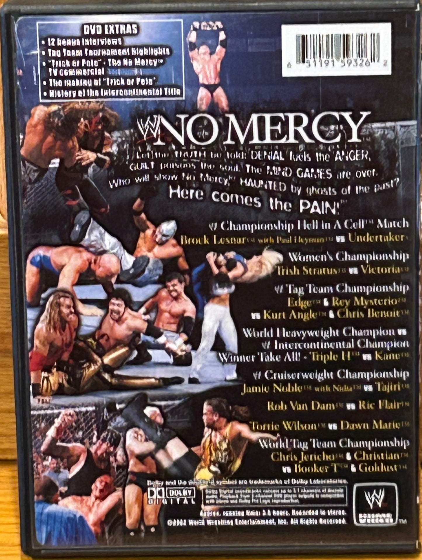 * WWE No Mercy 2002 DVD (Lesnar, Undertaker, Benoit & so much more)