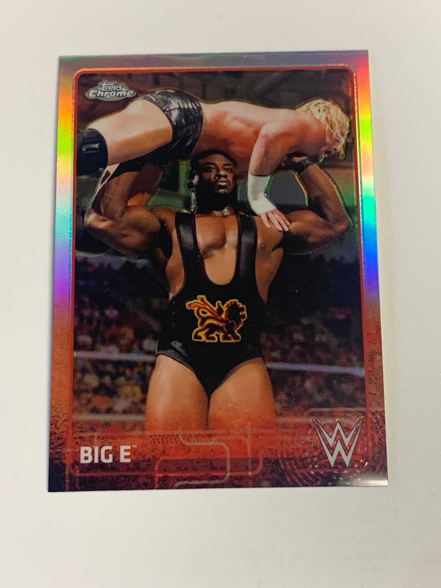Big E 2015 WWE Topps Chrome Refractor