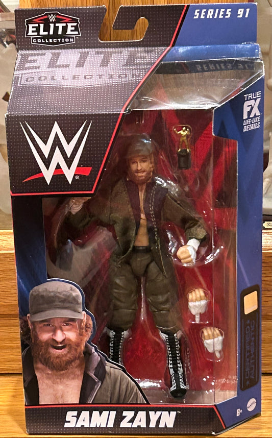 * Sami Zayn WWE Mattel Elite Series 91 Action Figure (Sealed, Never Opened)