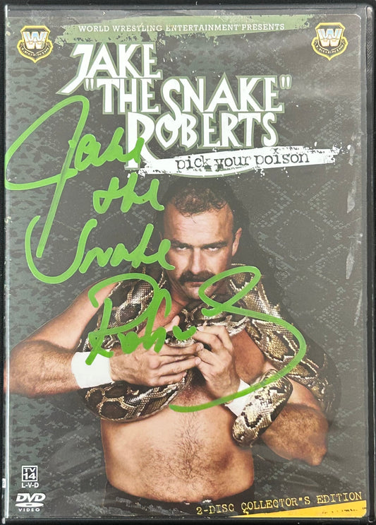 + SIGNED WWE DVD by Jake “The Snake” Roberts (2 Disc Set) Comes with COA