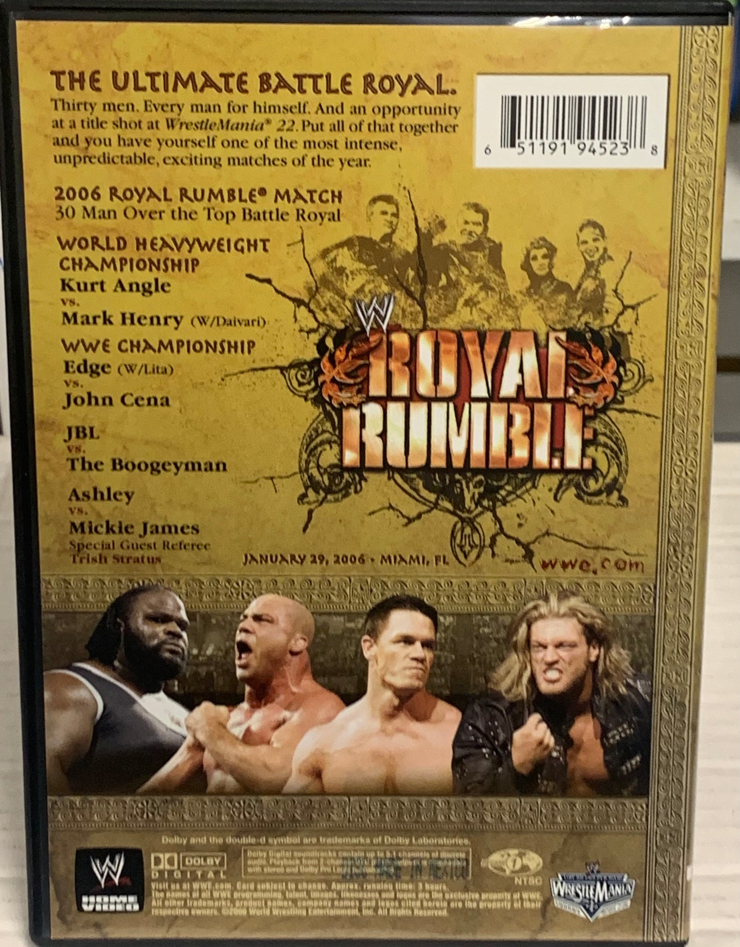WWE DVD “Royal Rumble 2006” (John Cena, Edge, Angle, Mark Henry)