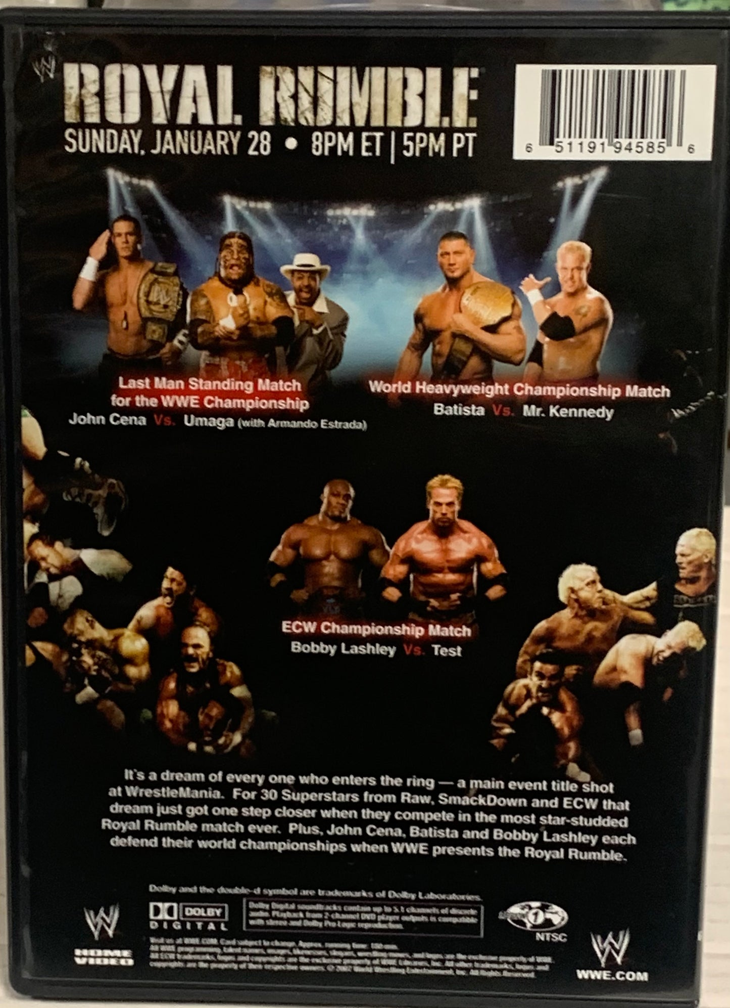 WWE DVD “Royal Rumble 2007” (John Cena, Umaga, Batista)