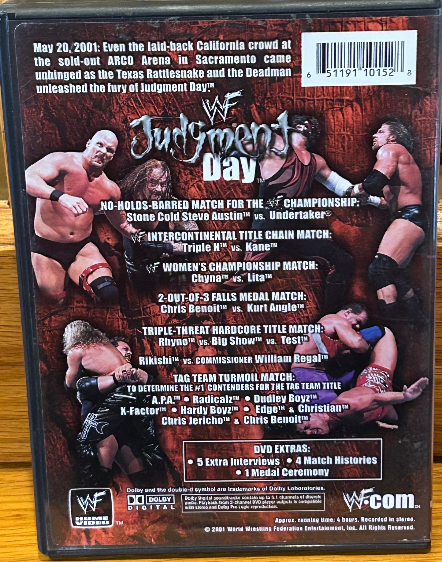 * WWE Judgement Day 2001 DVD( Austin, Undertaker, Triple H & so much more)