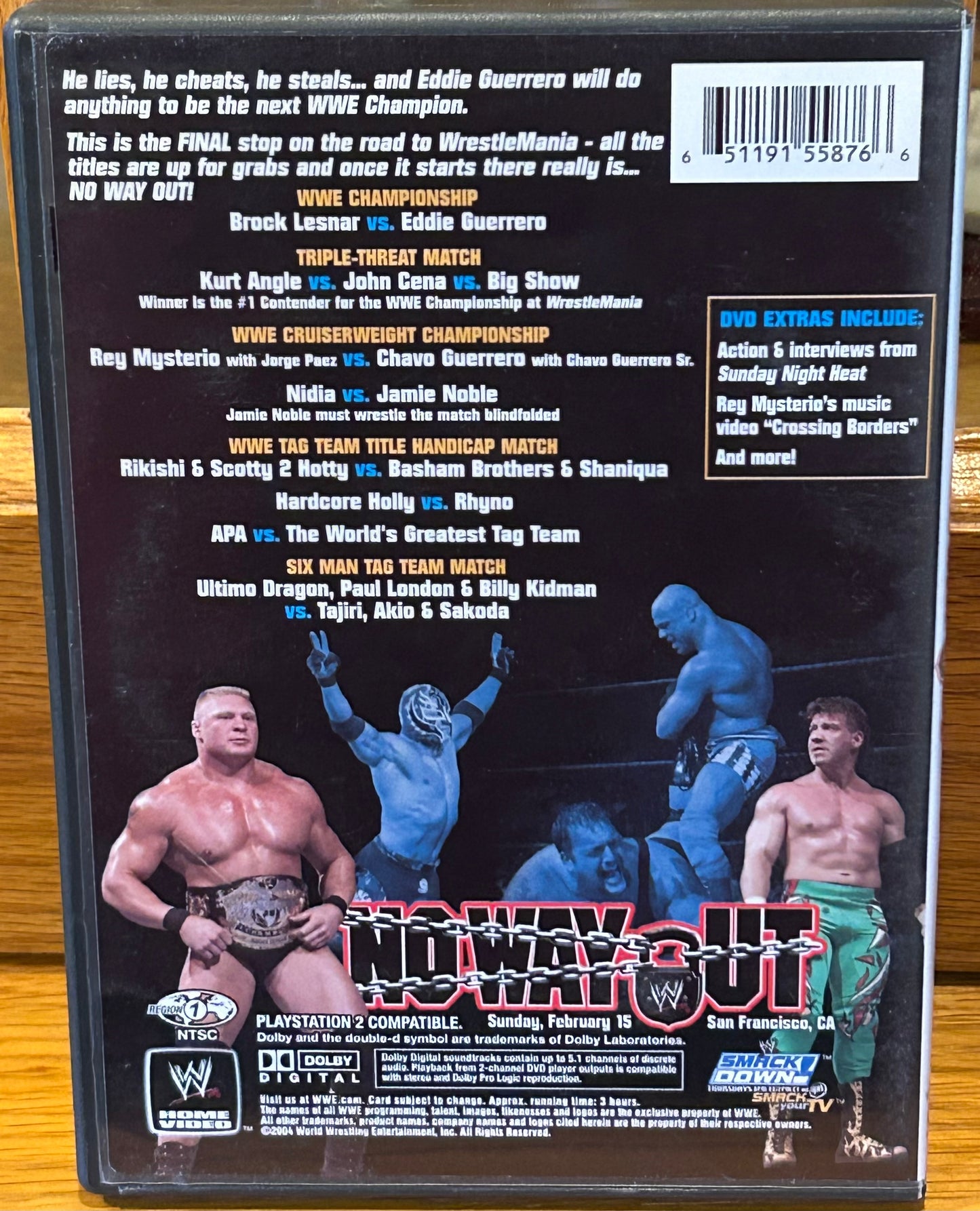 * WWE No Way Out 2004 DVD (Eddie Guerrero, Brock Lesnar & so much more)