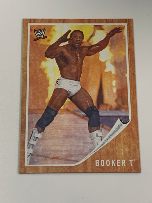 Booker T 2011 WWE Topps Heritage Card (1962 Style)