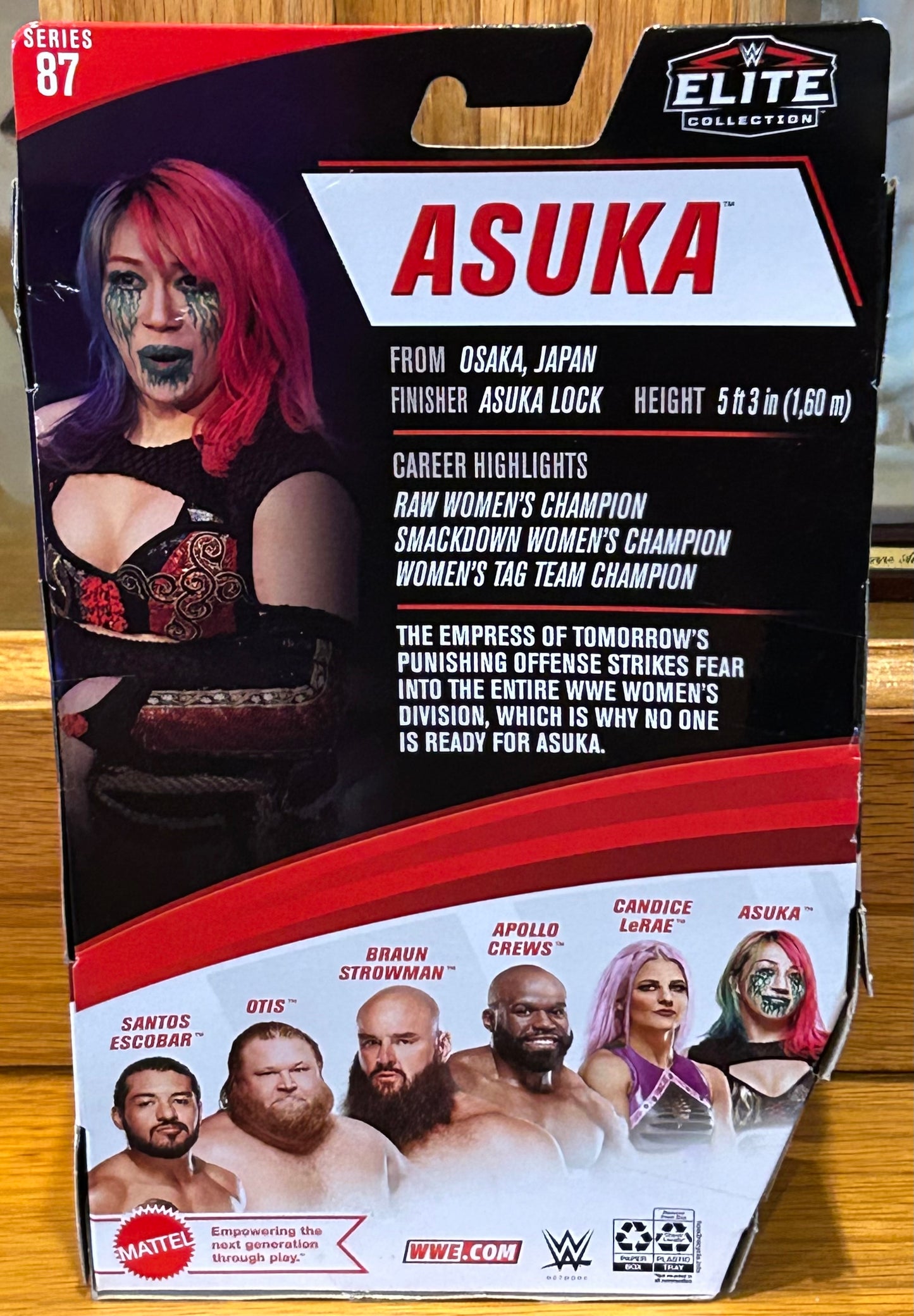 * Asuka WWE Mattel Elite Series 87 Action Figure (Sealed, Never Opened)