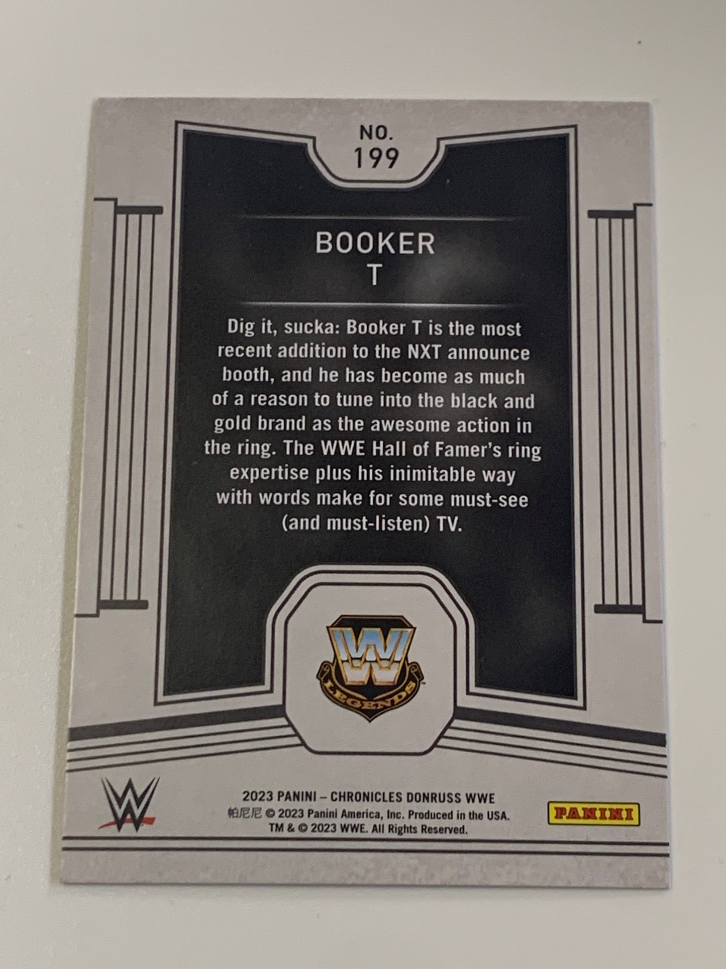 Booker T 2023 WWE Panini Chronicles Donruss Card