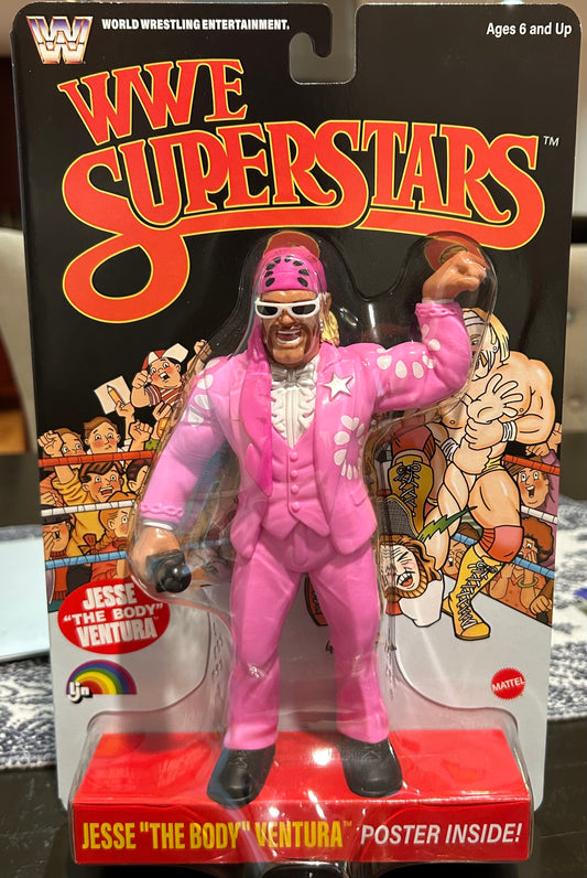 + Jesse “The Body” Ventura WWE Mattel LJN BLACK CARD Figure (RED HOT)
