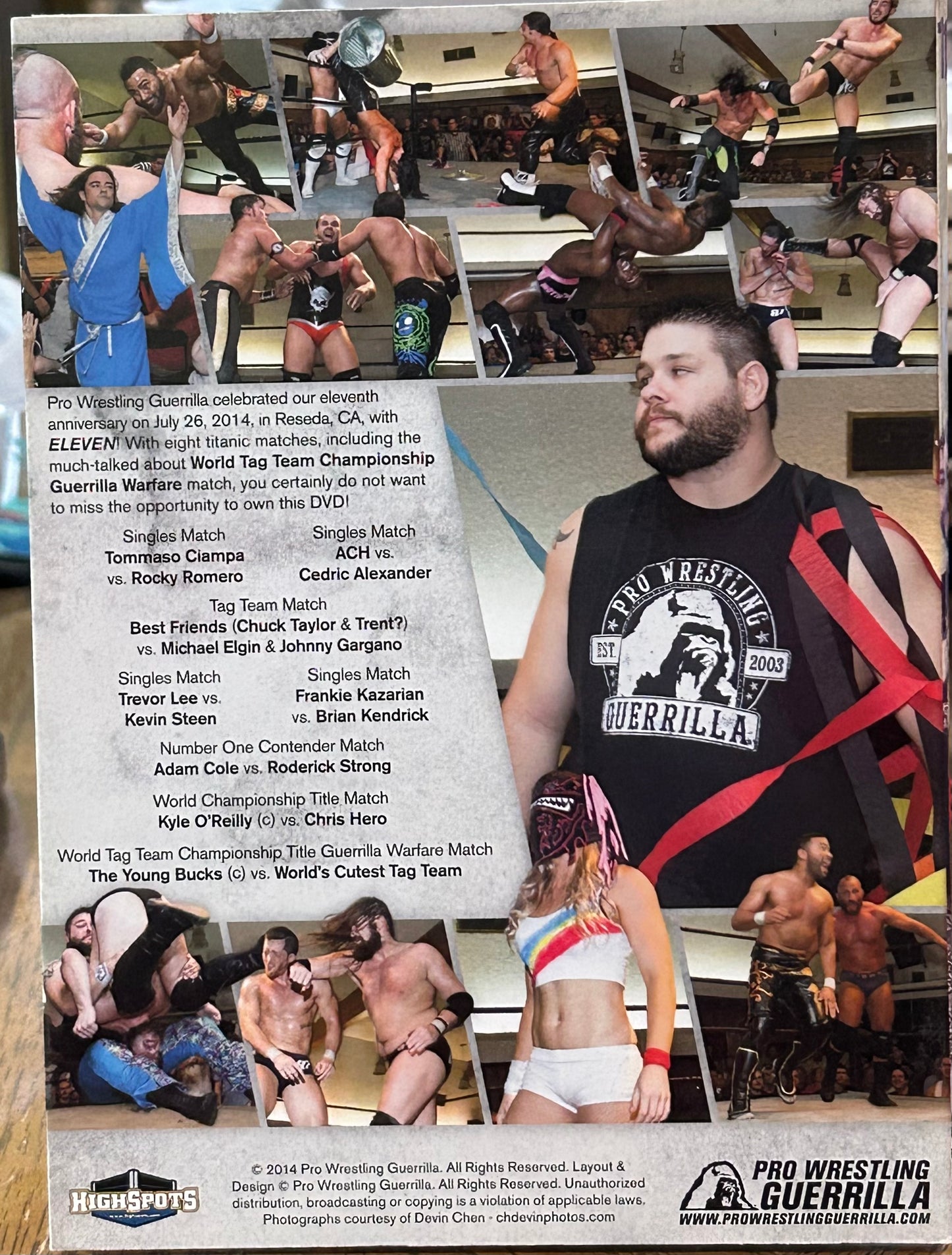 * PWG DVD “11” July 26, 2014 (Young Bucks, Ciampa, Steen, Trevor Lee & so much more)
