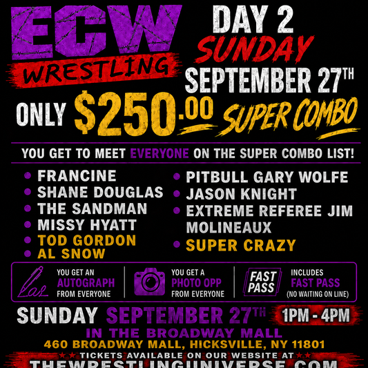 SUPER COMBO for ECW Day 2 on September 27th from 1-4pm