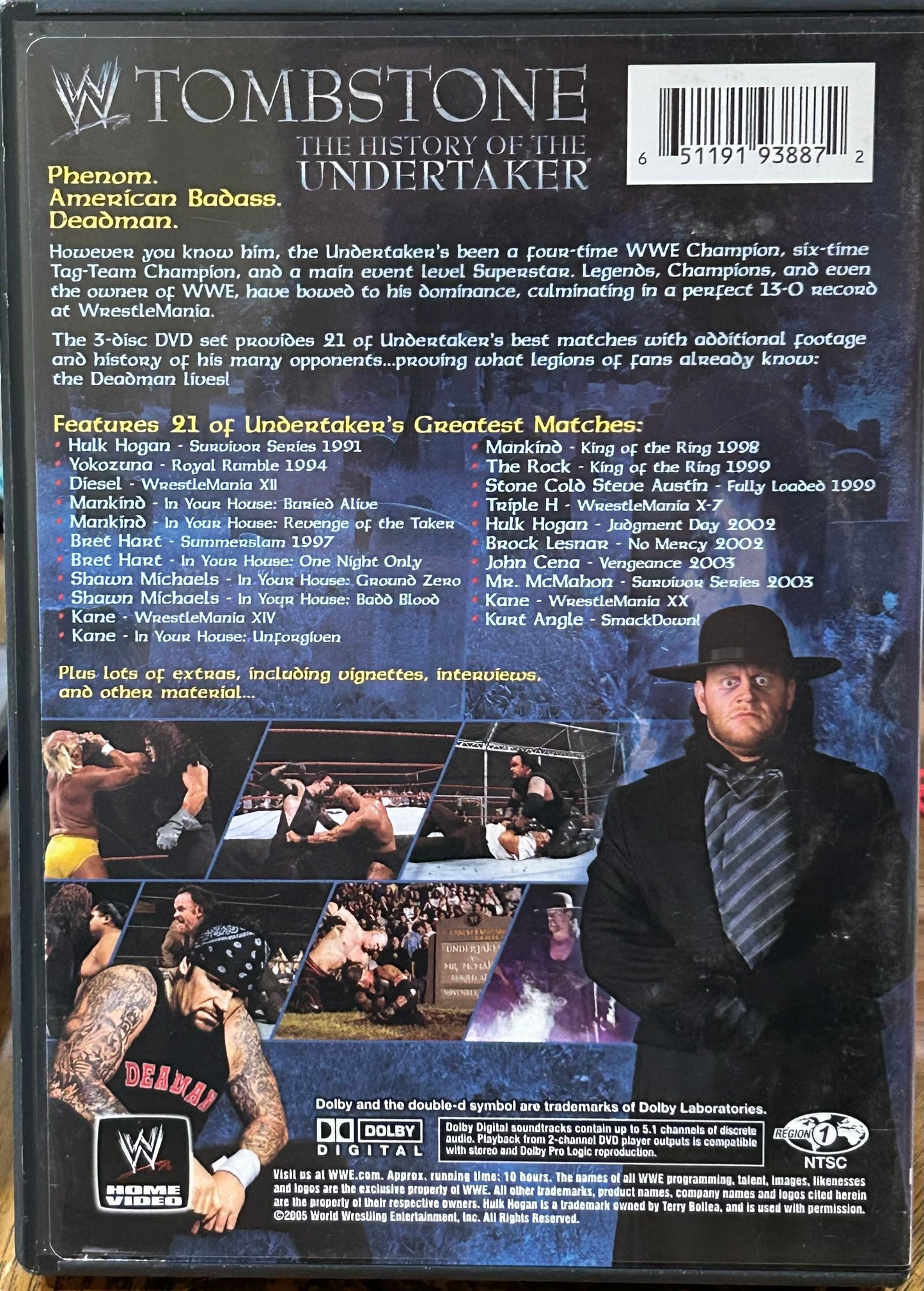* WWE The History of the Undertaker DVD (3-Disc Set) (Bret Hart, Austin, The Rock & so much more)