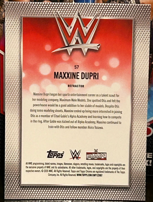 + Maxxine Dupree 2026 WWE Topps Chrome REFRACTOR Card