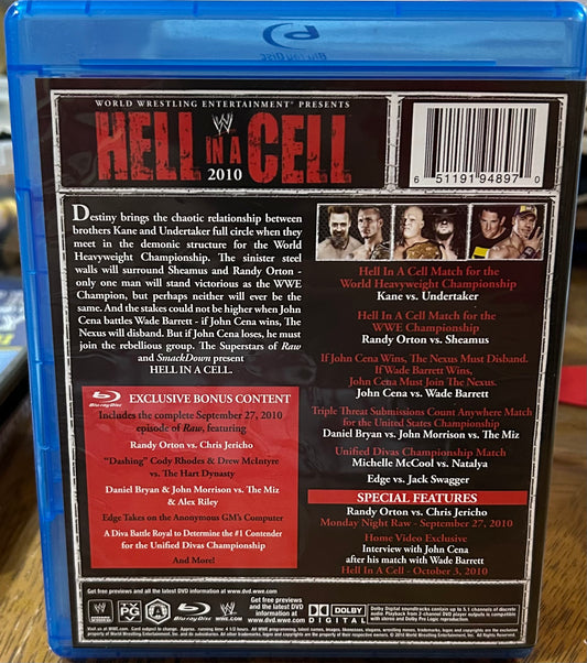 * WWE Hell in a Cell 2010 Blu-ray (Undertaker, Kane, Cena & so many more)