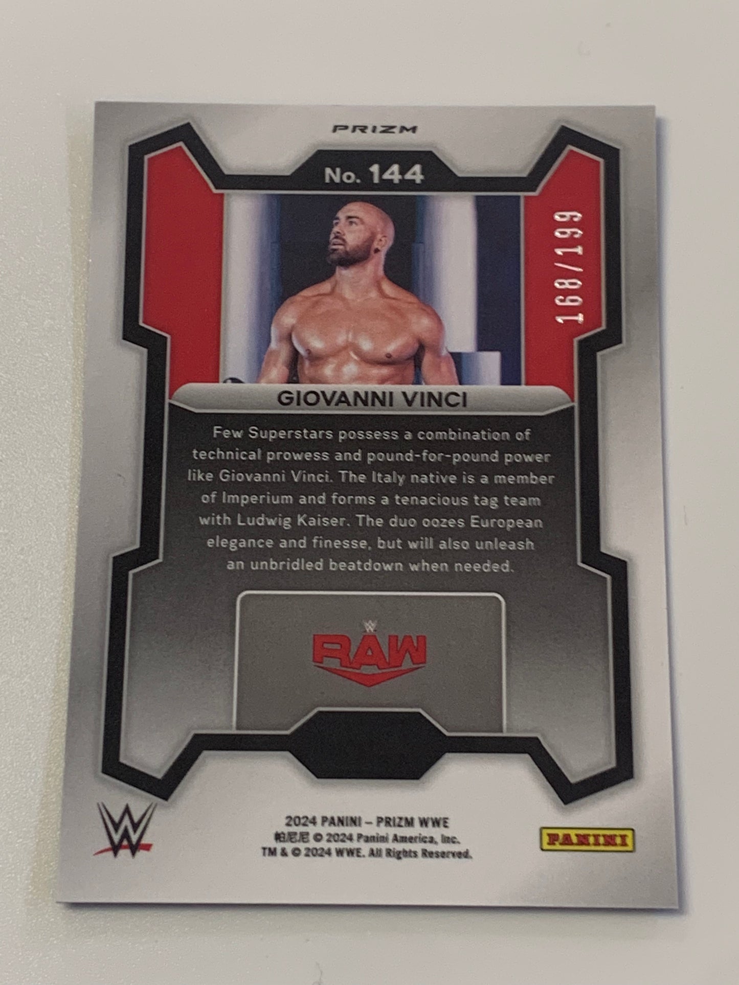 Giovanni Vinci 2024 WWE Panini Prizm Blue #168/199