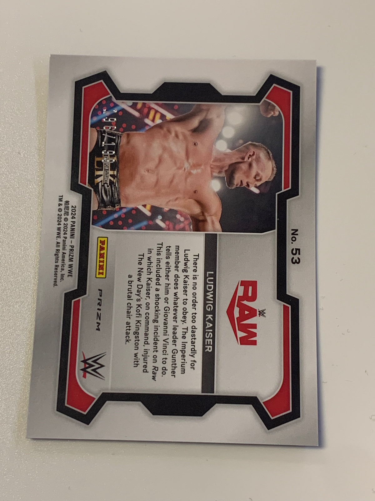 Ludwig Kaiser 2024 WWE Panini Prizm Blue #196/199