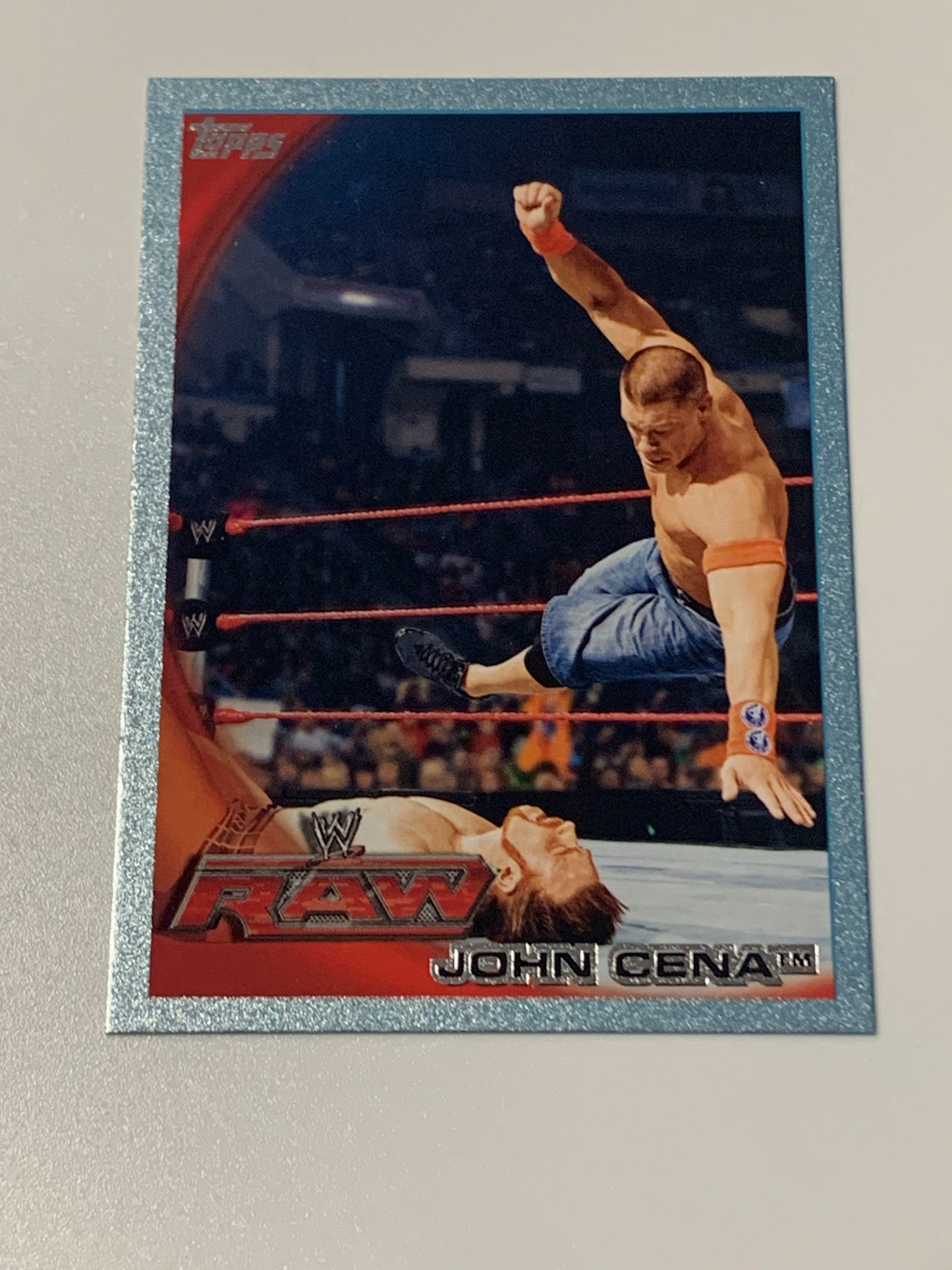 John Cena 2010 WWE Topps Blue Parallel Card #1181/2010
