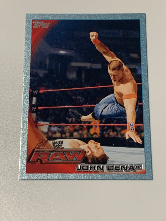 John Cena 2010 WWE Topps Blue Parallel Card #1181/2010