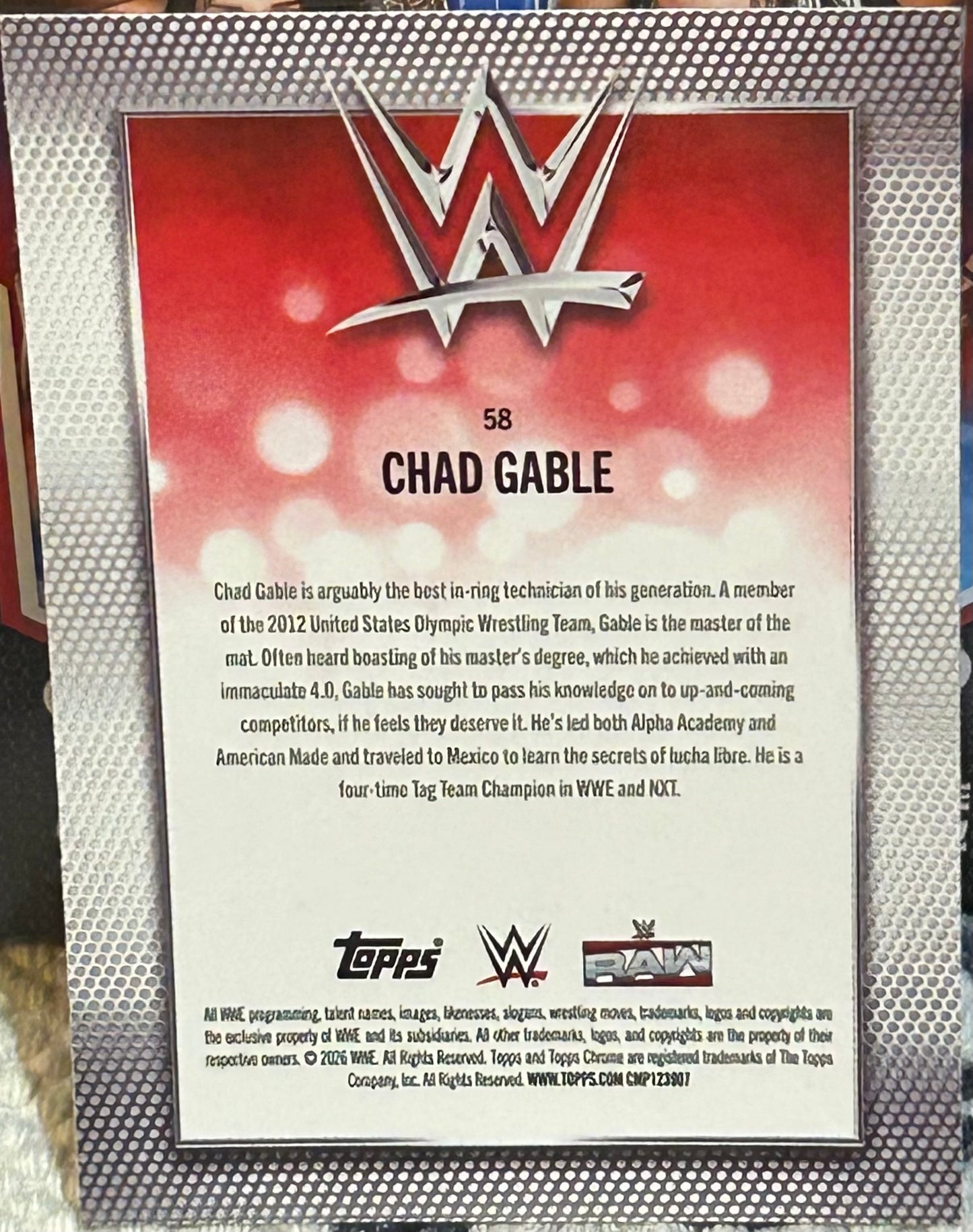 + Chad Gable 2026 WWE Topps Chrome Card