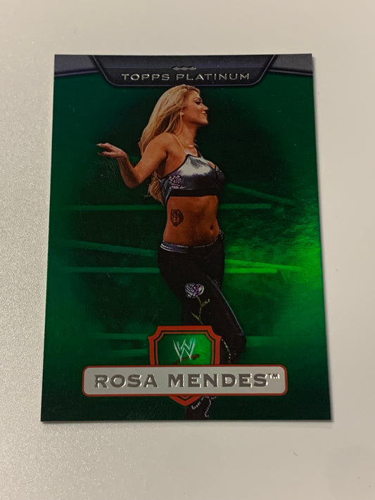 Rosa Mendes 2010 WWE Topps Platinum Green Parallel #12/499