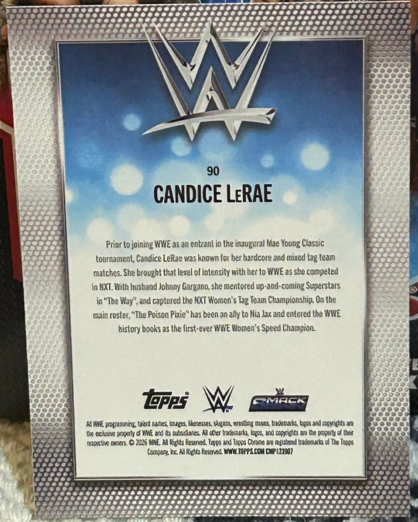 + Candice LeRae 2026 WWE Topps Chrome Card