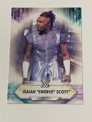 Isaiah Swerve Scott 2021 WWE Topps Card (Early Career Card)!!!