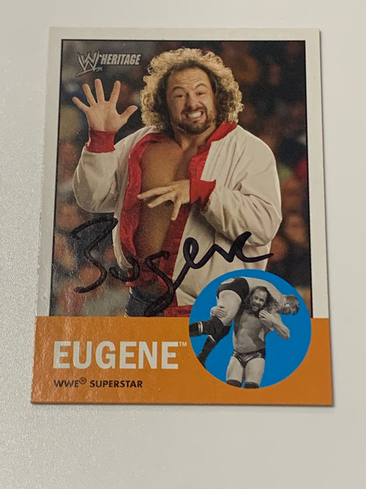 Eugene 2006 WWE SIGNED Topps Heritage COA