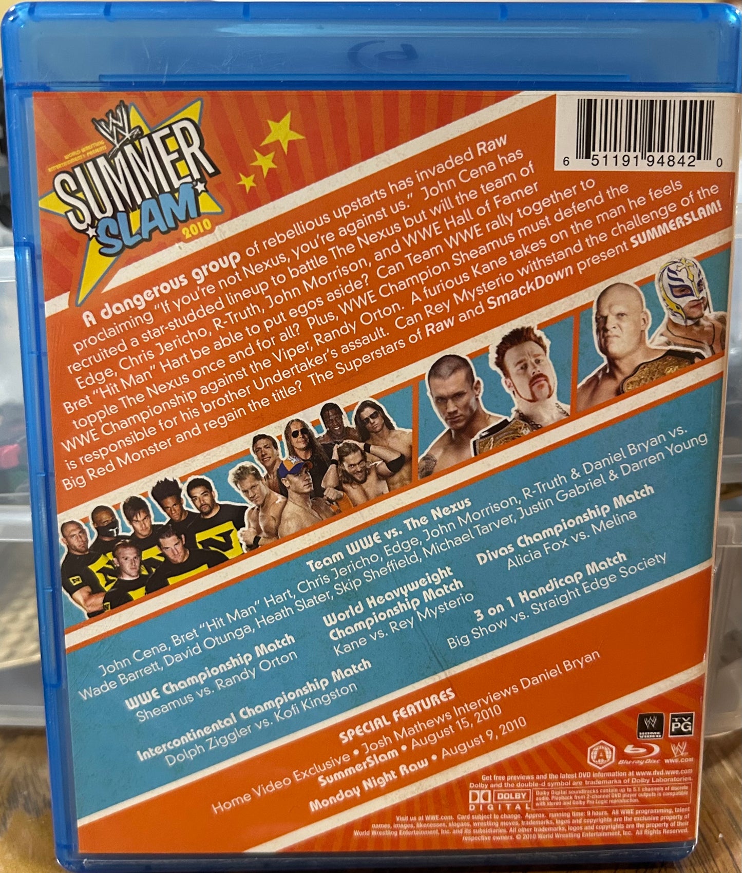* WWE Summer Slam 2010 Blu-ray (Cena, Orton, Kane & so much more)