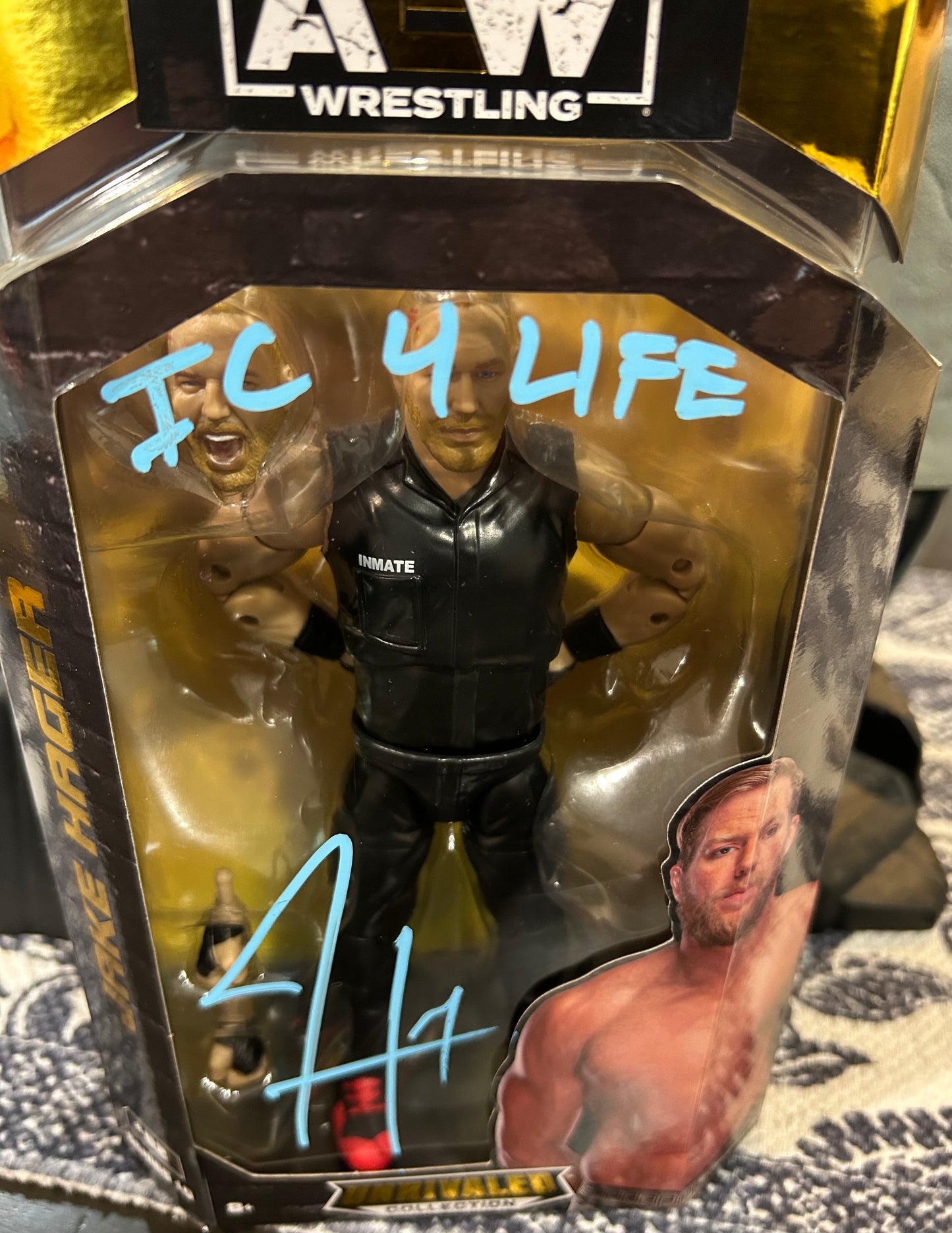 + Jake Hager SIGNED AEW Action Figure (Comes w/Case & COA)