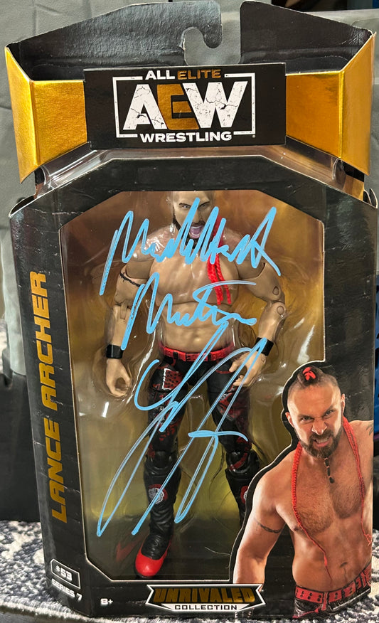 + Lance Archer SIGNED AEW Action Figure (Comes w/Case & COA)