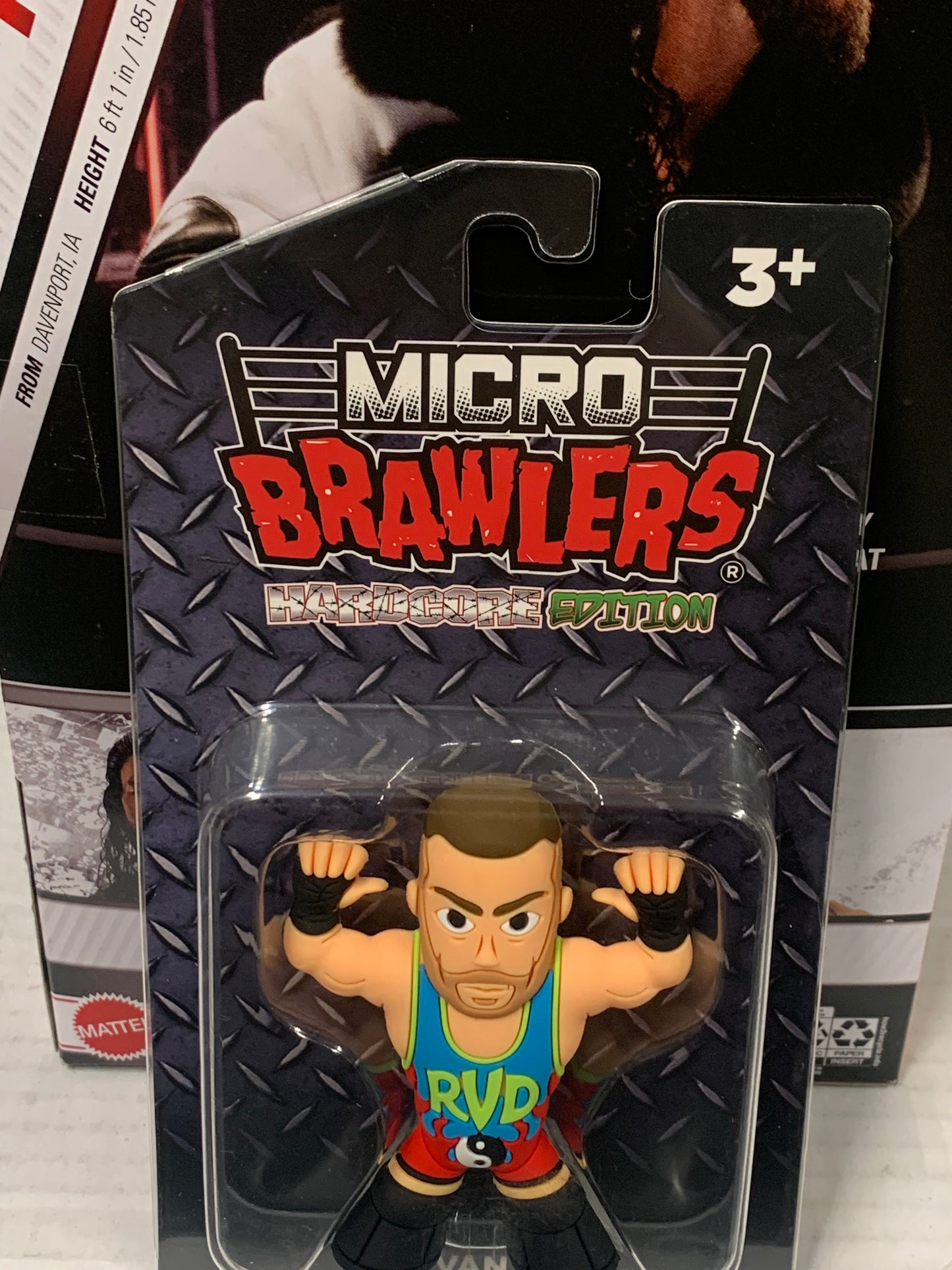 RVD Rob Van Dam Micro Brawlers (New in Package, Comes with Protective Case)