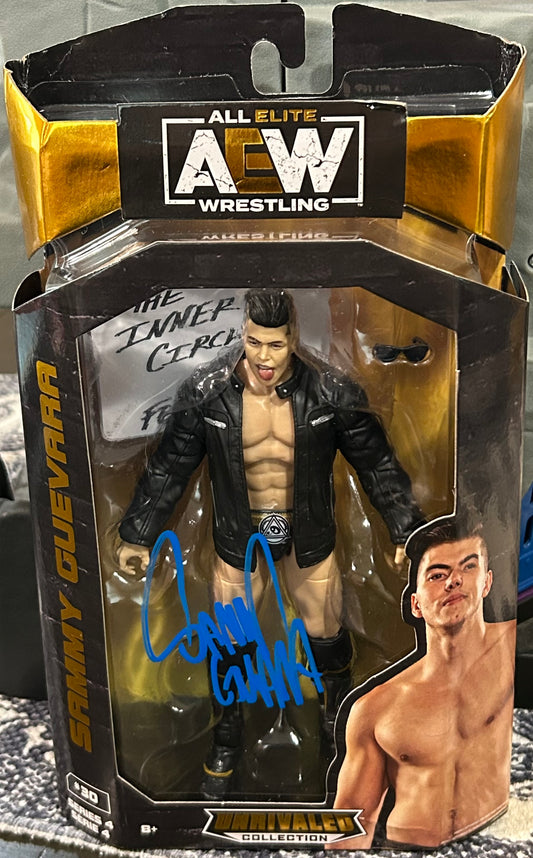 + Sammy Guevara SIGNED AEW Action Figure (Comes w/Case & COA)