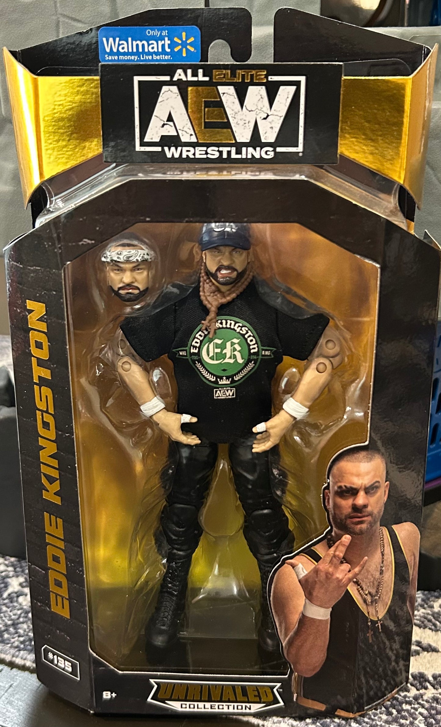 + Eddie Kingston AEW Walmart EXCLUSIVE Action Figure (Sealed, Never Opened)