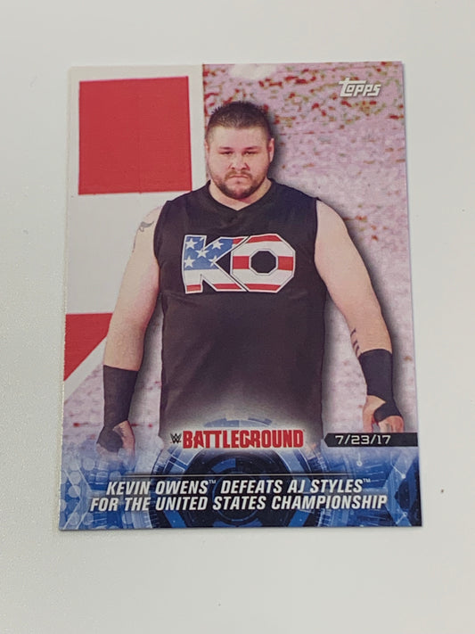 Kevin Owens 2018 WWE Topps Battleground Card