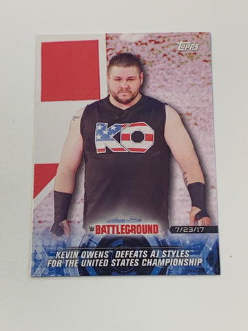 Kevin Owens 2018 WWE Topps Battleground Card!!!