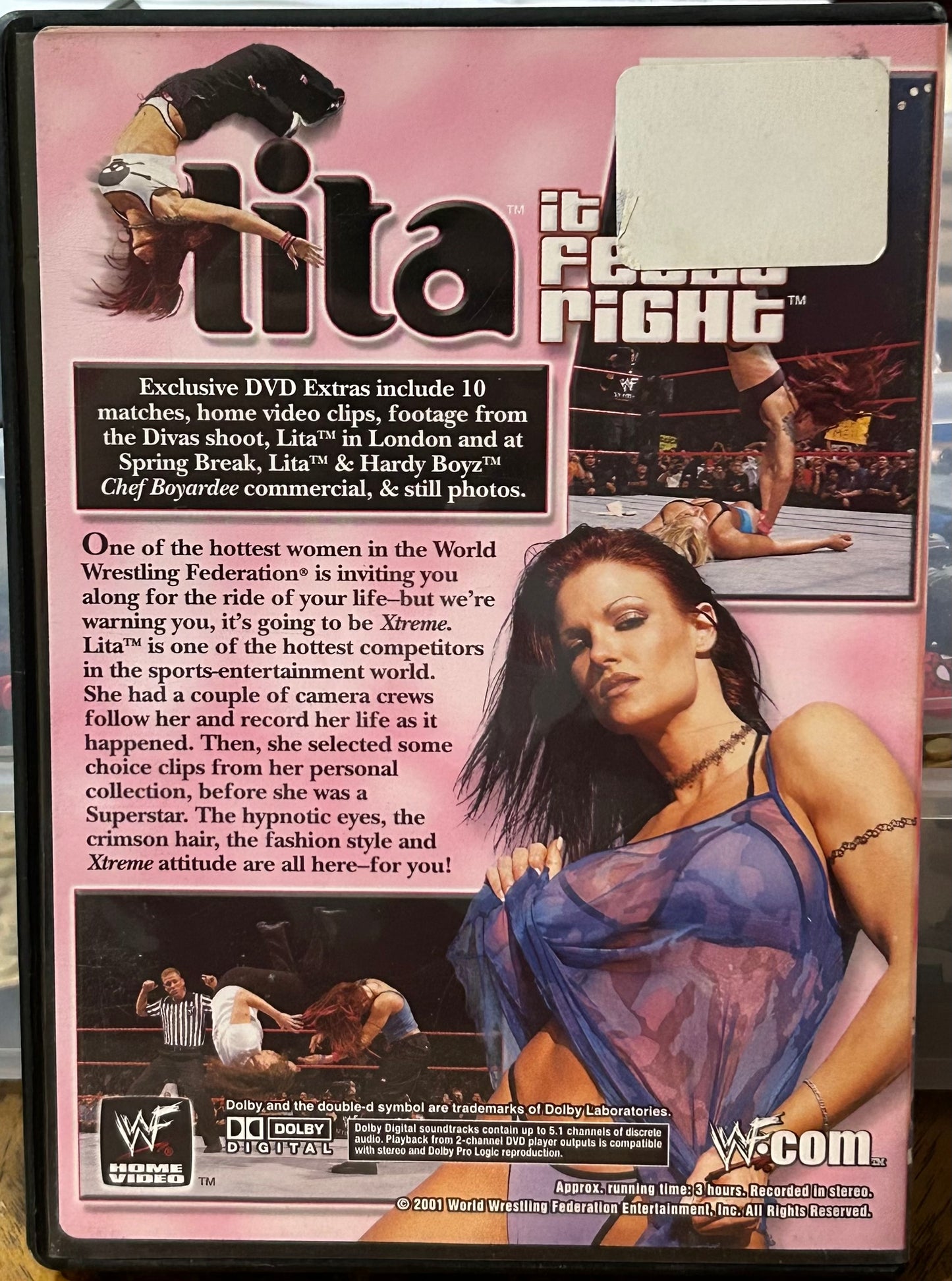 * WWE Lita “It Just Feels Right” DVD (Hardy Boyz, Edge, Trish & much more)
