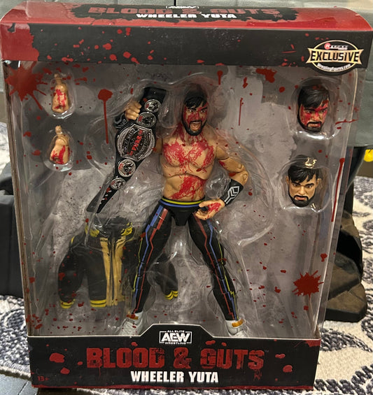 + Wheeler Yuta AEW EXCLUSIVE “Blood & Guts” Action Figure (Sealed, Never Opened)