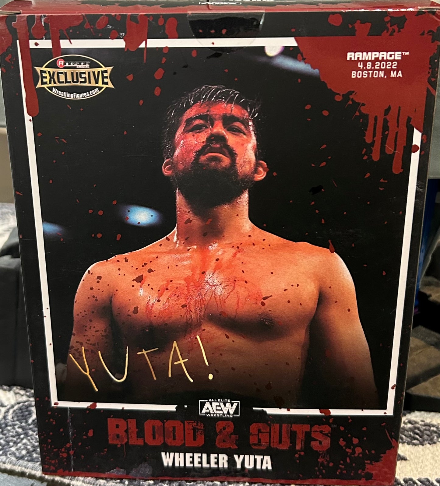 + Wheeler Yuta AEW EXCLUSIVE “Blood & Guts” Action Figure (Sealed, Never Opened)
