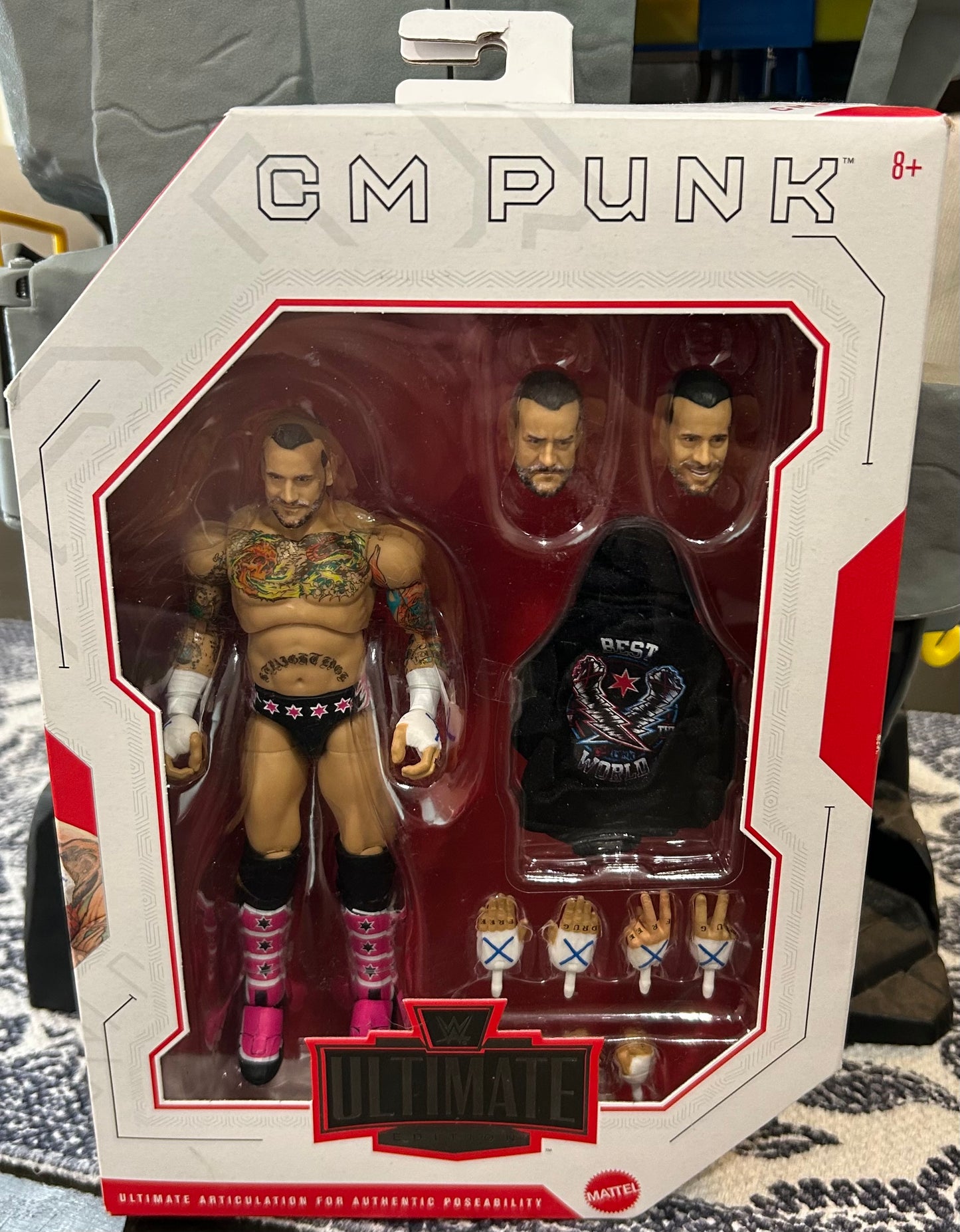 + CM Punk WWE Mattel Ultimate Edition Elite Action  (Sealed, Never Opened)