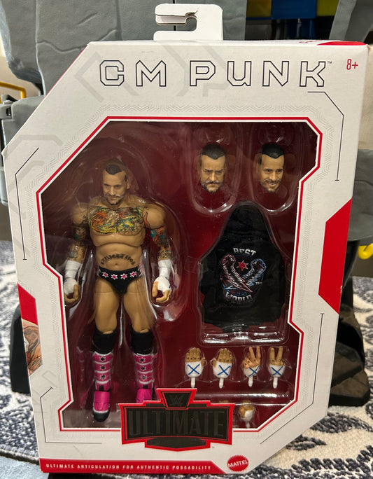 + CM Punk WWE Mattel Ultimate Edition Elite Action  (Sealed, Never Opened)