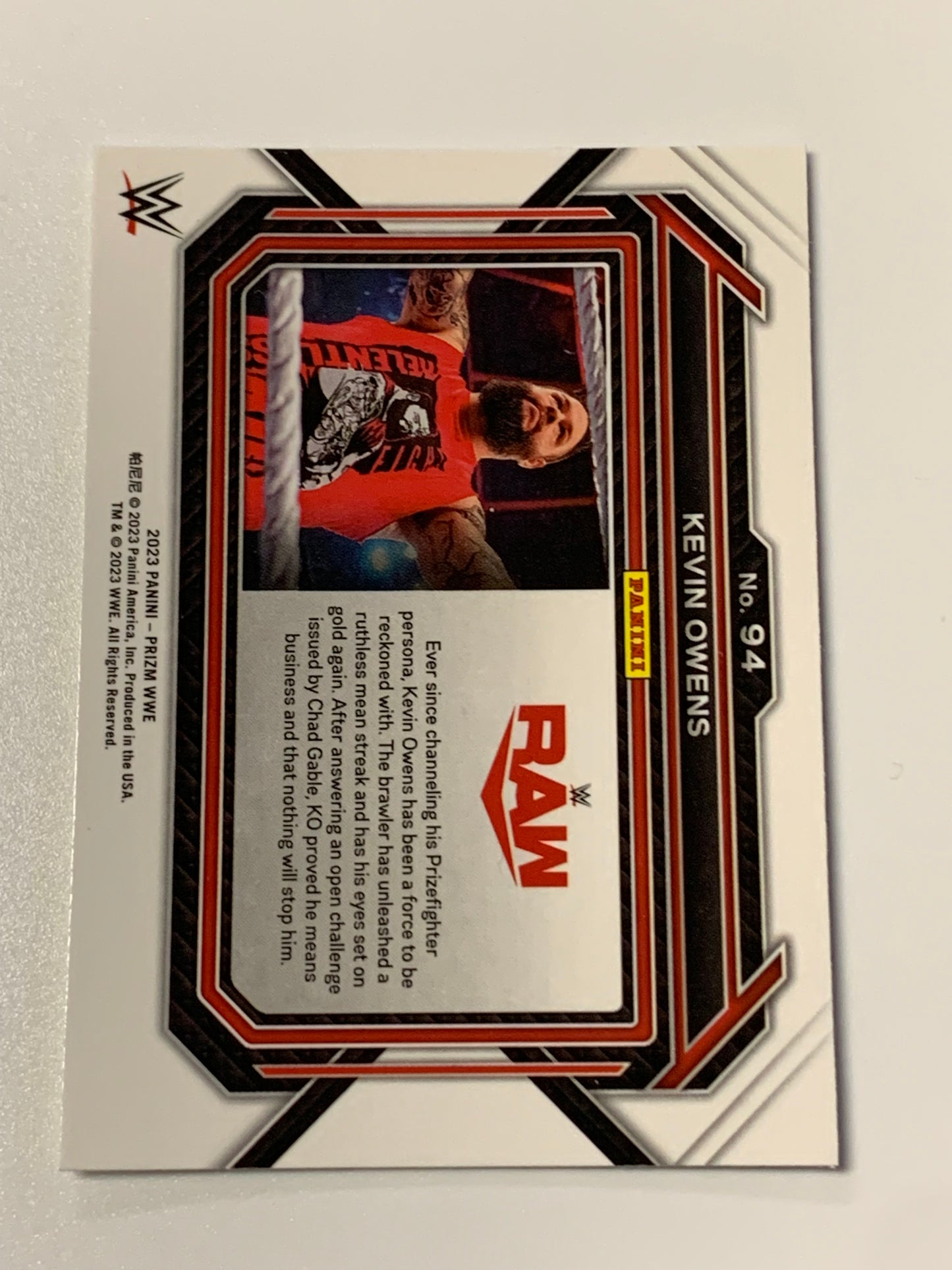 Kevin Owens 2023 WWE Panini Prizm Card