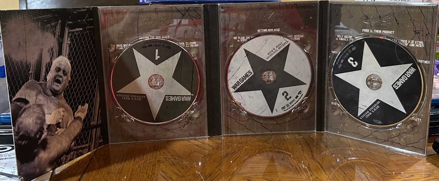 War Games “WCW’w Most Notorious Matches” DVD (3-Disc Set) Road Warriors, Ric Flair, Sting & so much more)