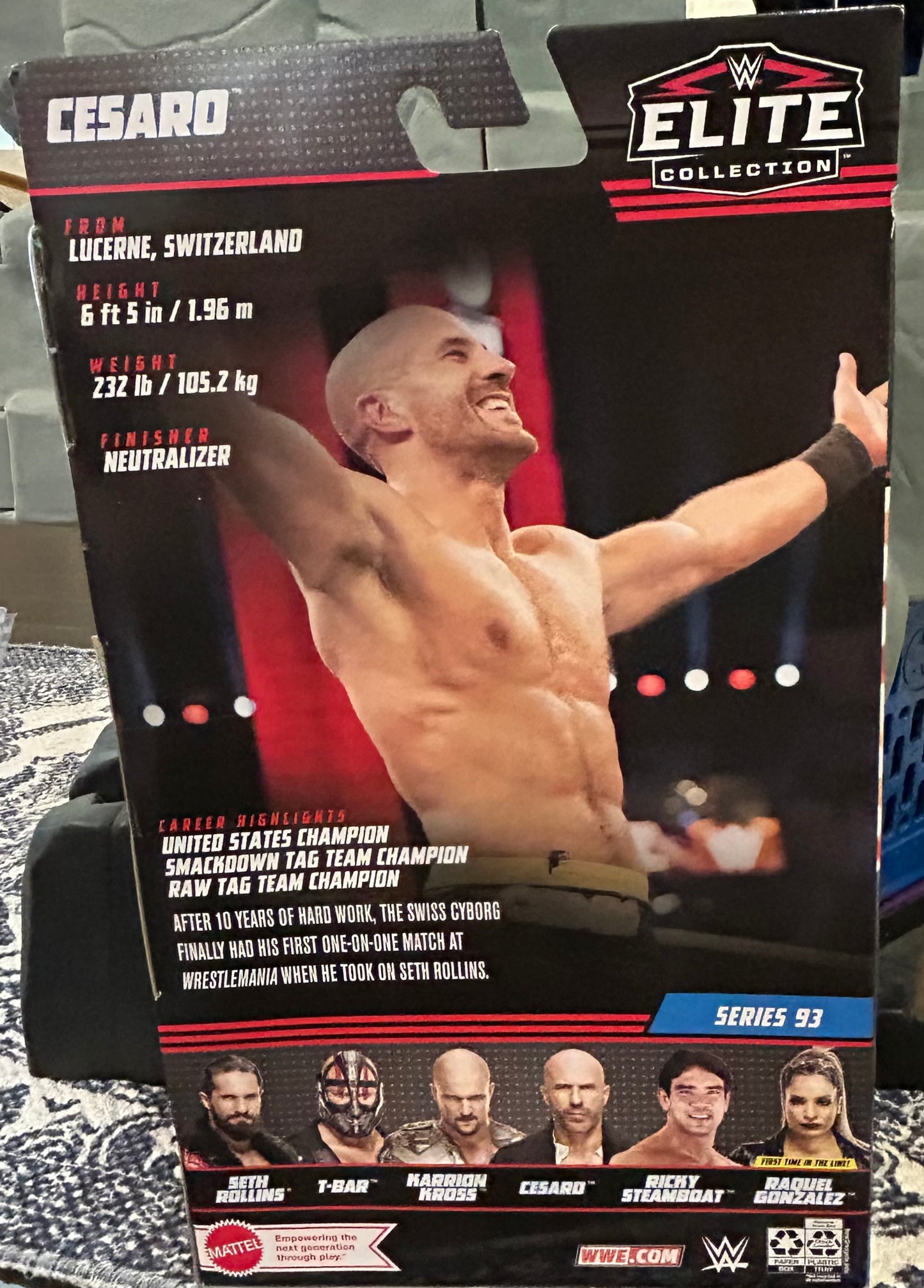 + Cesaro SIGNED WWE Mattel Elite Series 93 Action Figure (Comes w/COA)